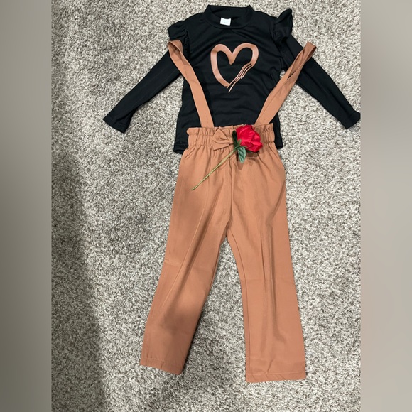 Stylish Tan Kids Jumpsuit - Picture 2 of 2